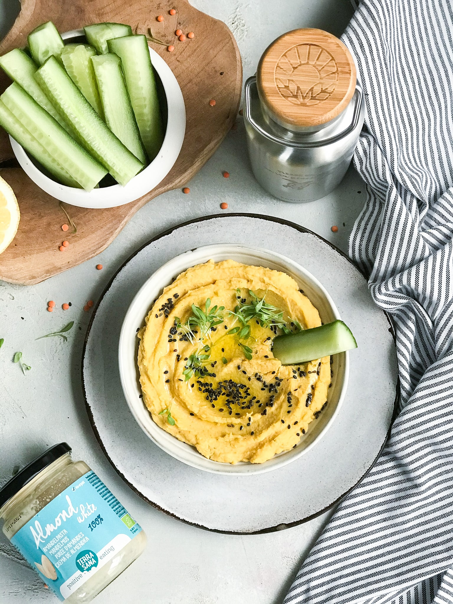 Houmous de lentilles de corail 